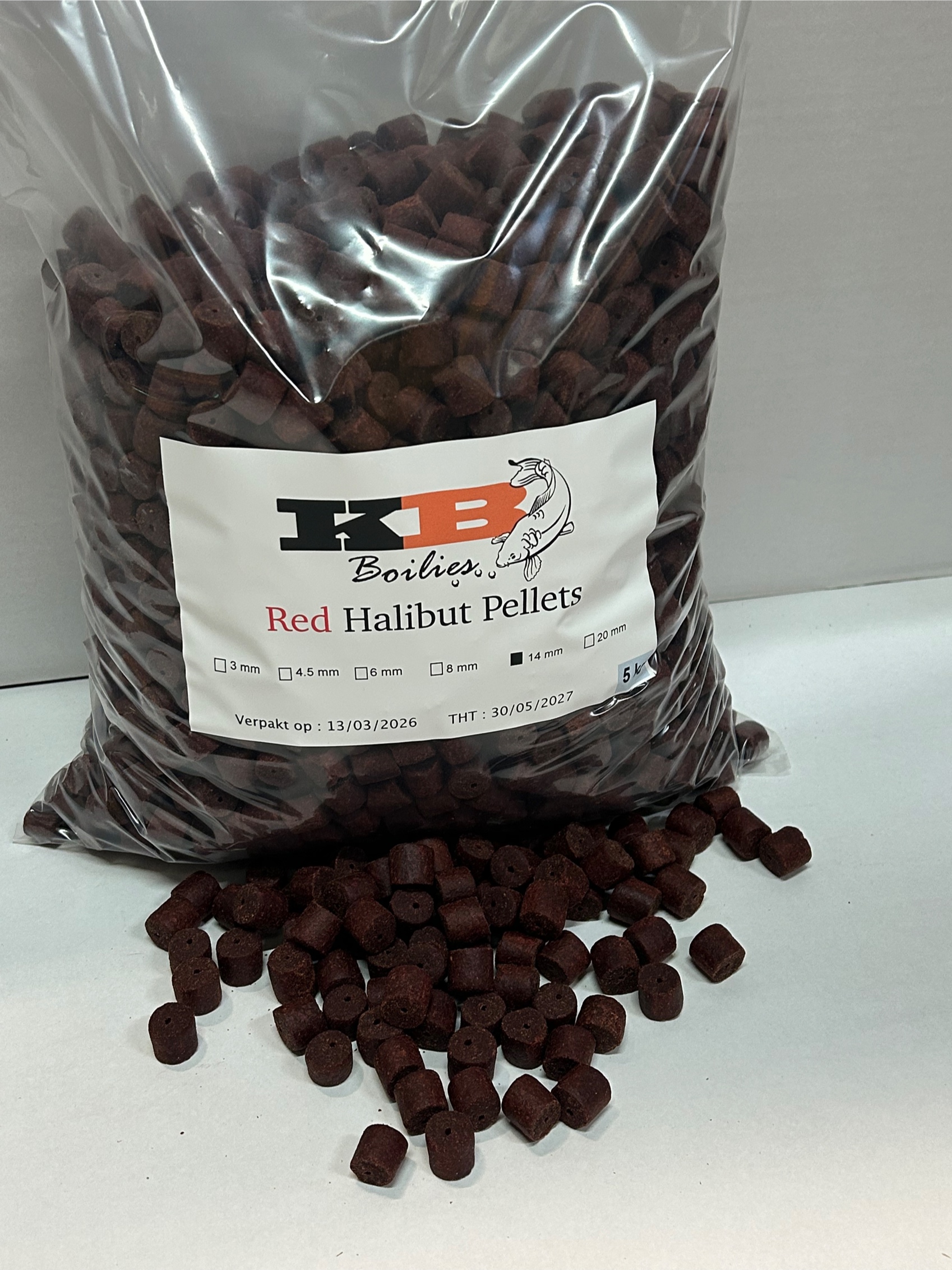 Red Halibut hooked pellets 14mm